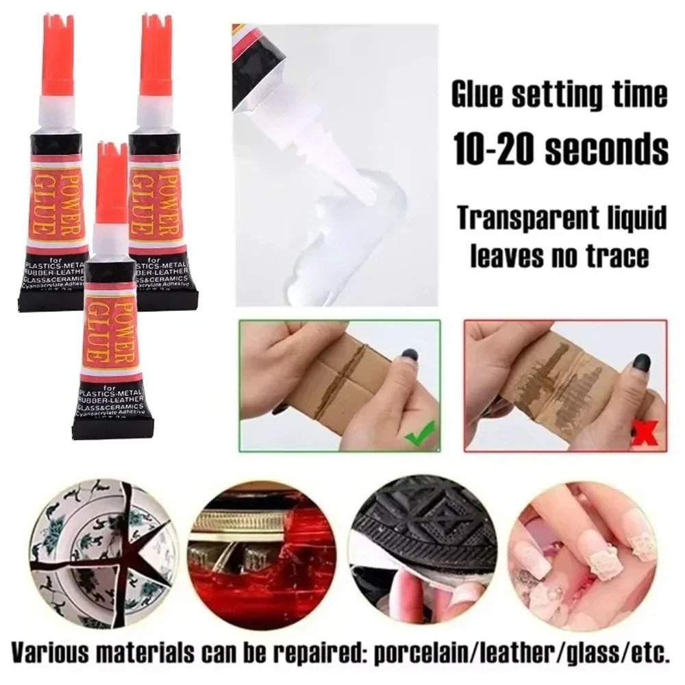 5-100PCS Liquid Super Glue Wood Rubber Metal Glass Cyanoacrylate Adhesive Stationery - Image 7