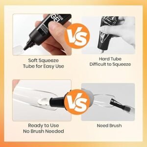 Solid Nail Glue Gel, Nail Tips Glue Super Strong for Acrylic Nails Extension, Fake Nails UV Light Required