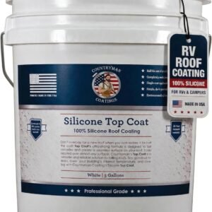 100% Silicone Roof Coating - Waterproof Seal for Leaks, Cracks & Seams - Ponding Water Resistant